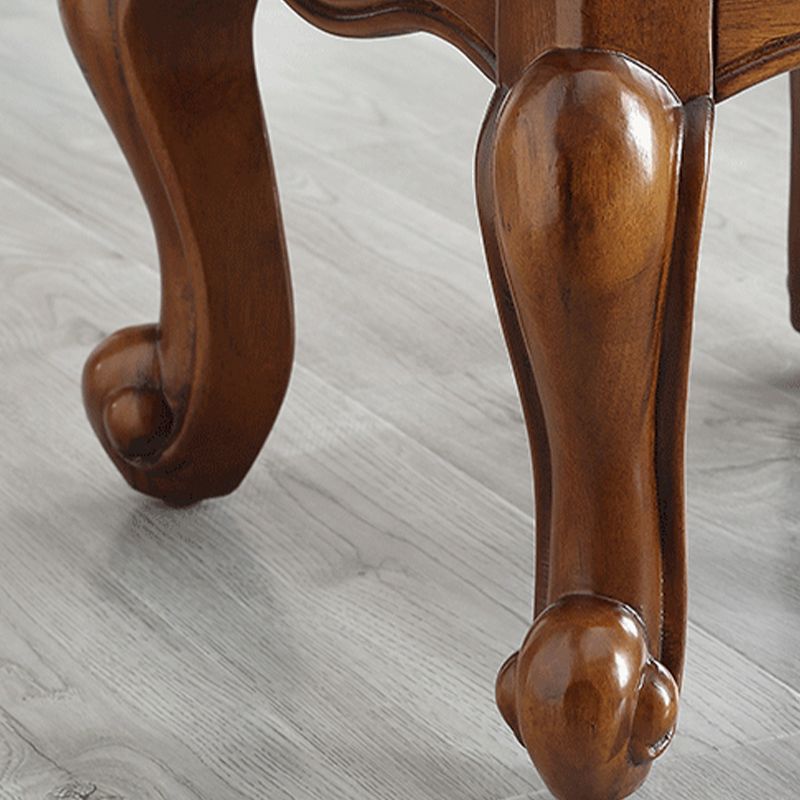 Mid-Century Modern Ottoman Genuine Leather Tufted Rectangle Ottoman with Nailhead Trim