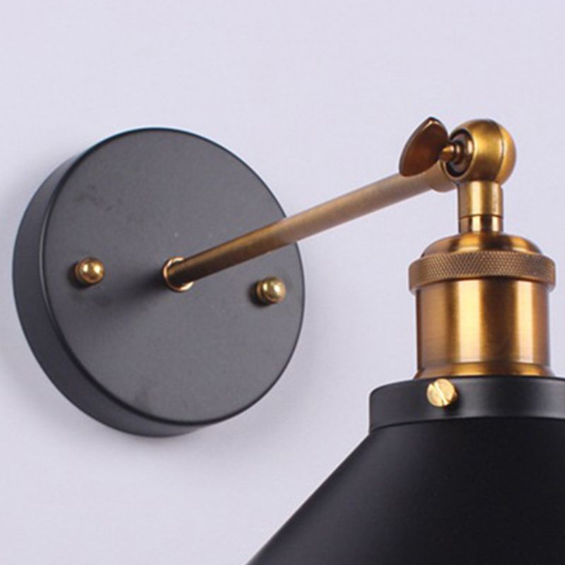 Metal Flared Wall Sconce Lighting Industrial Style 1 Light Wall Lamps