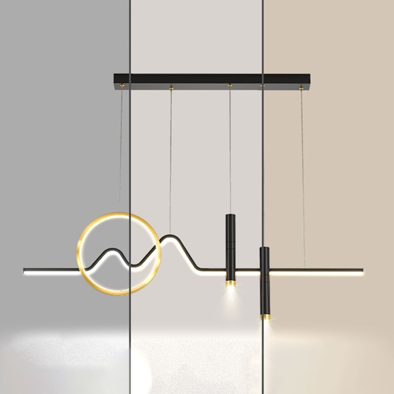 Cylinder Shape Island Lights Contemporary Style Metal Island Lighting