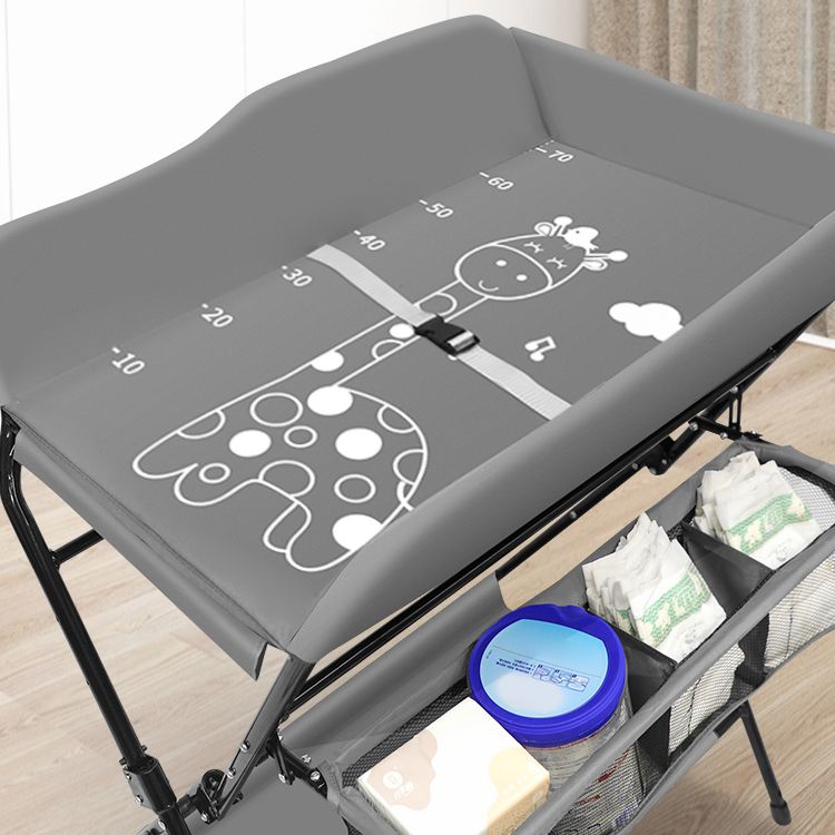 Modern Baby Changing Table Folding Metal Changing Table with Storage
