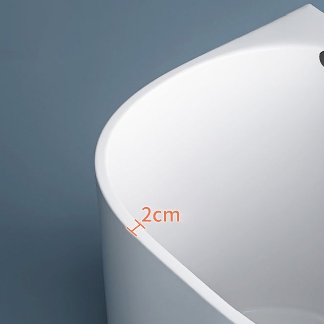 Corner Acrylic Soaking Bathtub Antique Finish Back to Wall Bath Tub