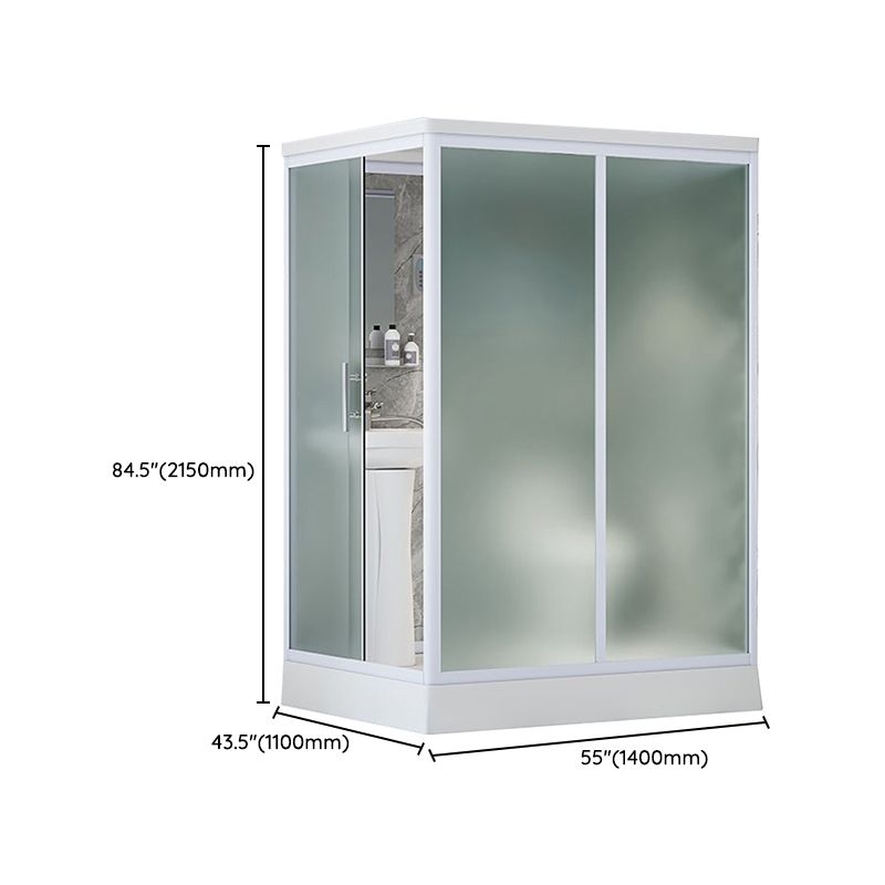 Frosted Tempered Glass Shower Enclosure Rectangle Shower Enclosure