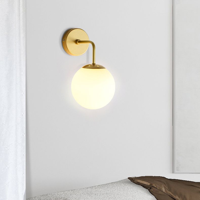 Globe Shade Wall Light Glamp 1 licht Moderne minimalistische stijl SCONCE LICHT VOOR SLAAPKAMER