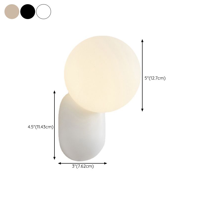 Contemporary Minimalist Wall Light Fixture with PE Shade for Sitting Room