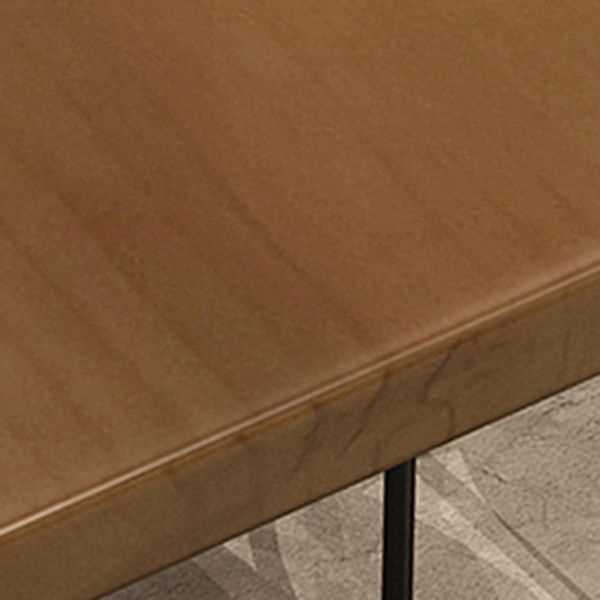 Rectangle Pine Wood Top Bar Table Industrial Bar Table with Double Pedestal in Black