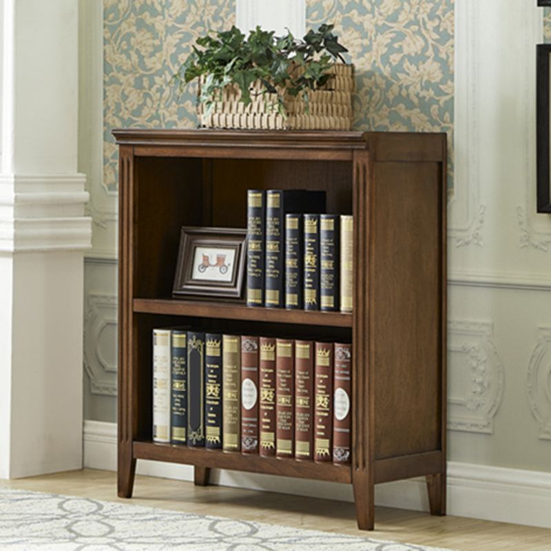 Home Standard Bookcase Contemporary Solid Wood Fixed Bookshelf