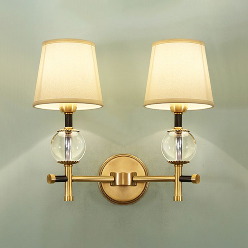 Modern Simple Copper Vanity Light Cylinder Shape Vanity Lamp for Living Room