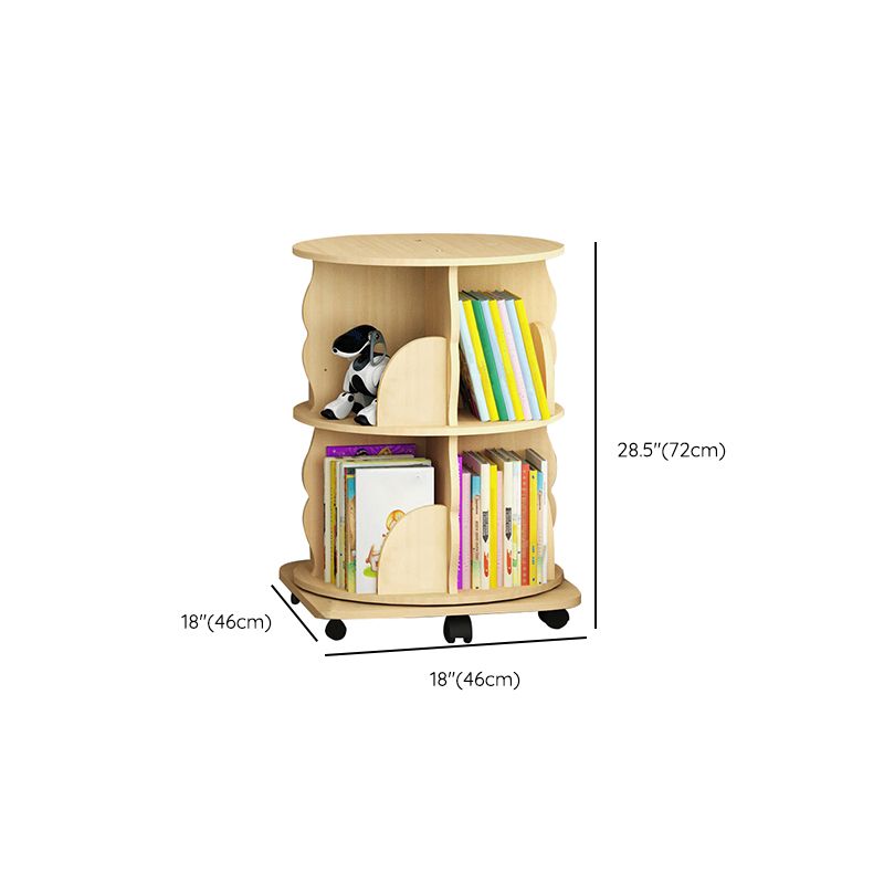 Standard Wooden Bookcase Contemporary Closed Back Bookshelf with Shelves