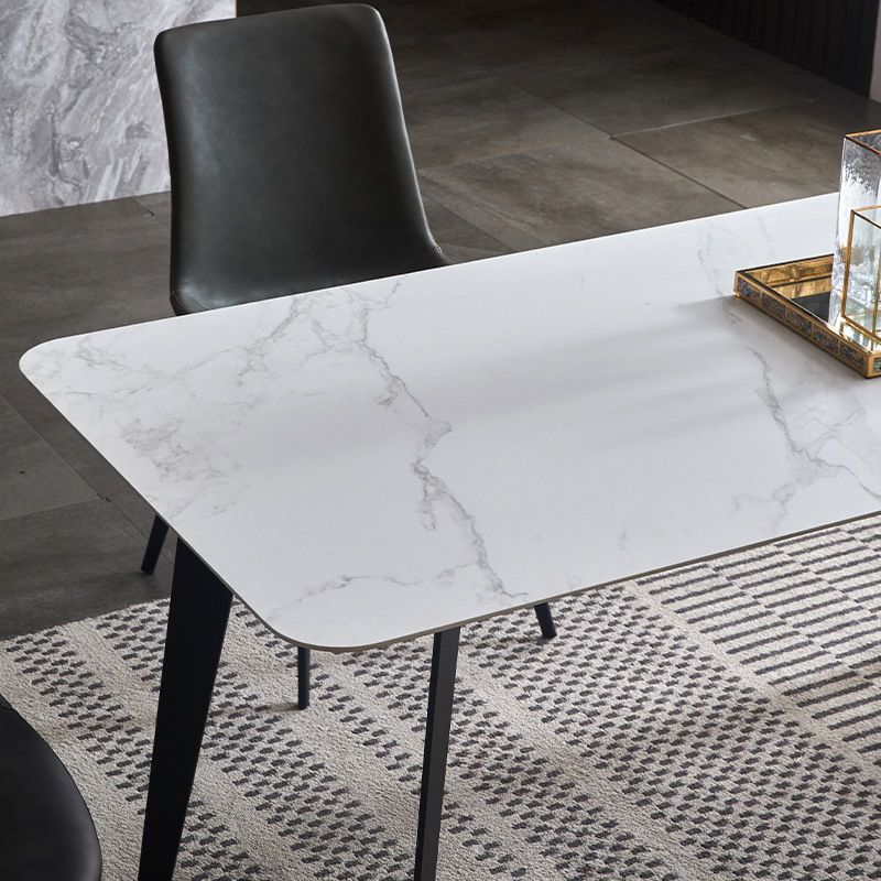 Contemporary Sintered Stone Rectangle Table Set 1/4/6 Pieces Dining Set