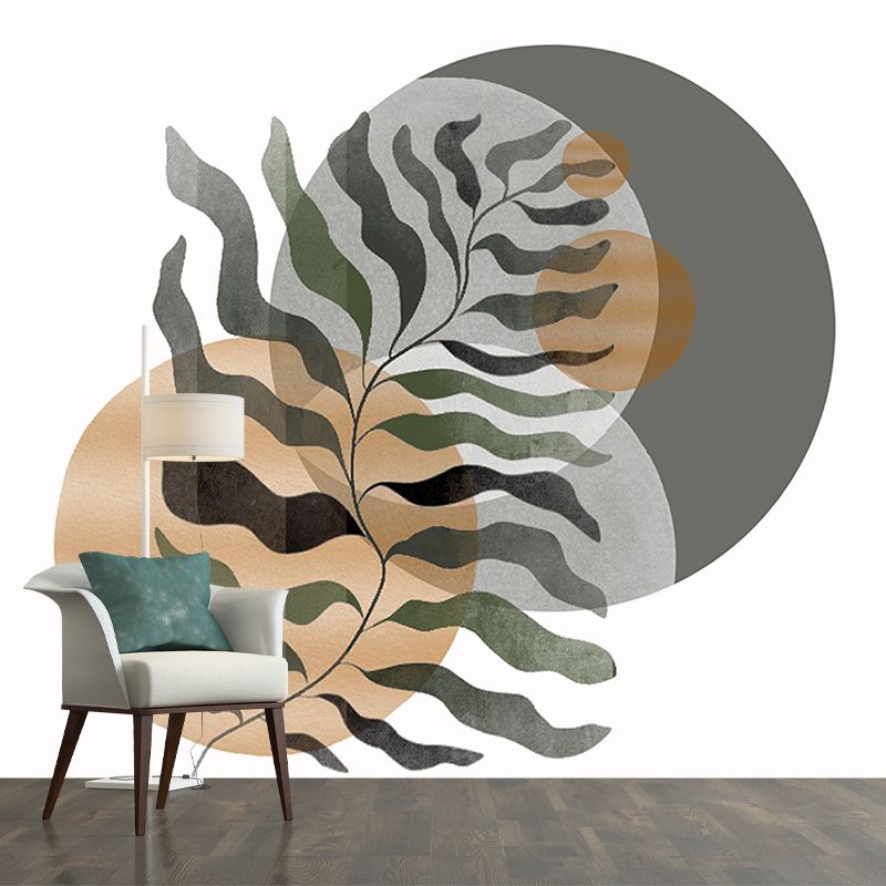 Modern Illustration Mural Wallpaper Plants Indoor Wall Mural