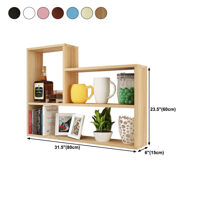 Wall Mounted Bookshelf Scandinavian Style Bookcase for Home and Study Room