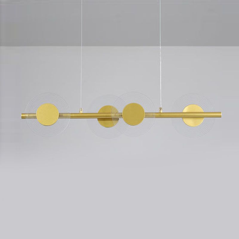 Postmodern Circles LED Island Light Acrylic Dining Room Pendant Light Fixture