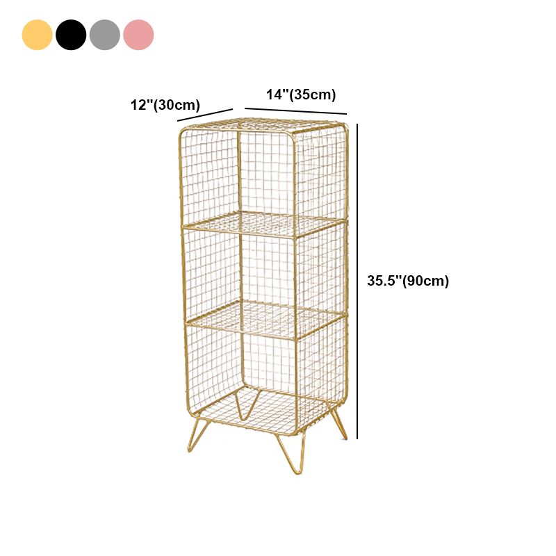 Metal Modern Standard Bookshelf Closed Back Bookcase for Home Office