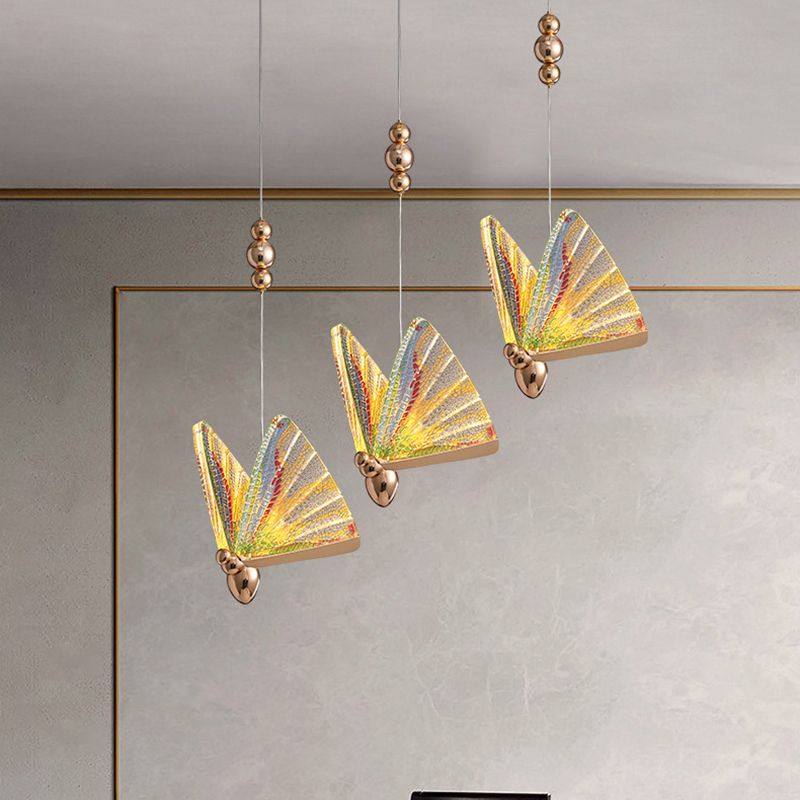 Modern Butterfly Shape Pendant Light Multi Light LED Hanging Pendant for Living Room