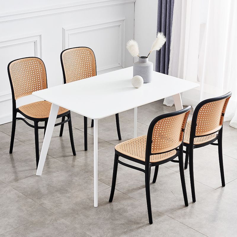 Scandinavian Plastic Counter Stool Plastic Furniture in Matte Finish for Indoor