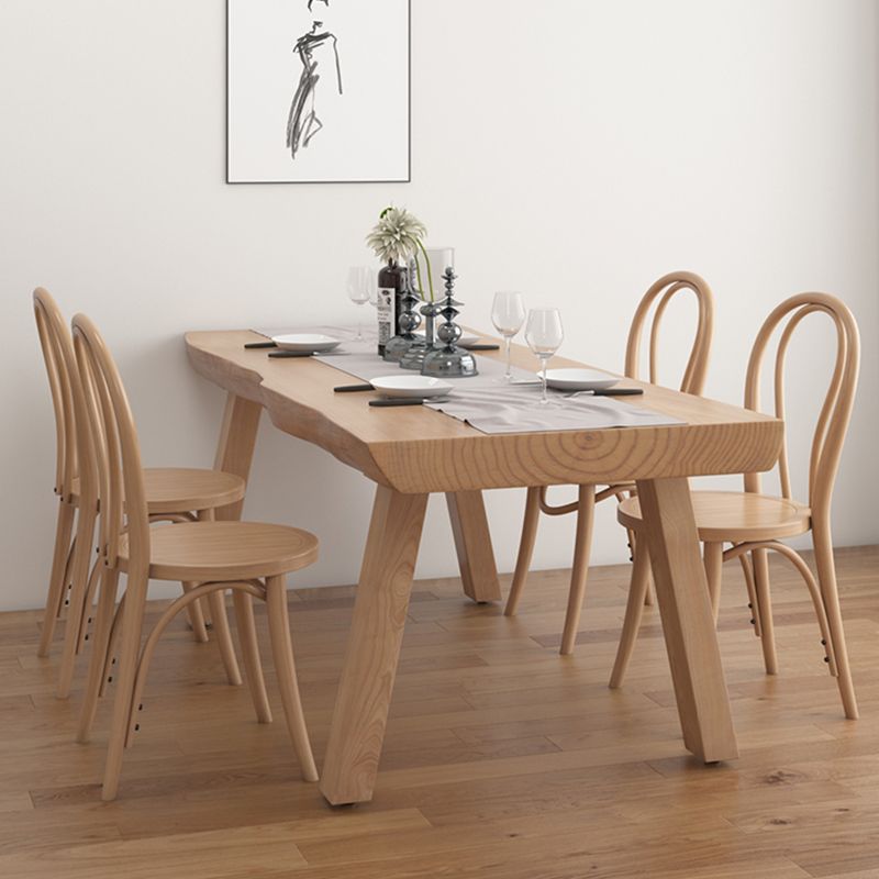 Modern 1/4/5/6 Pieces Dining Set with Solid Wood Table and Chairs Furniture