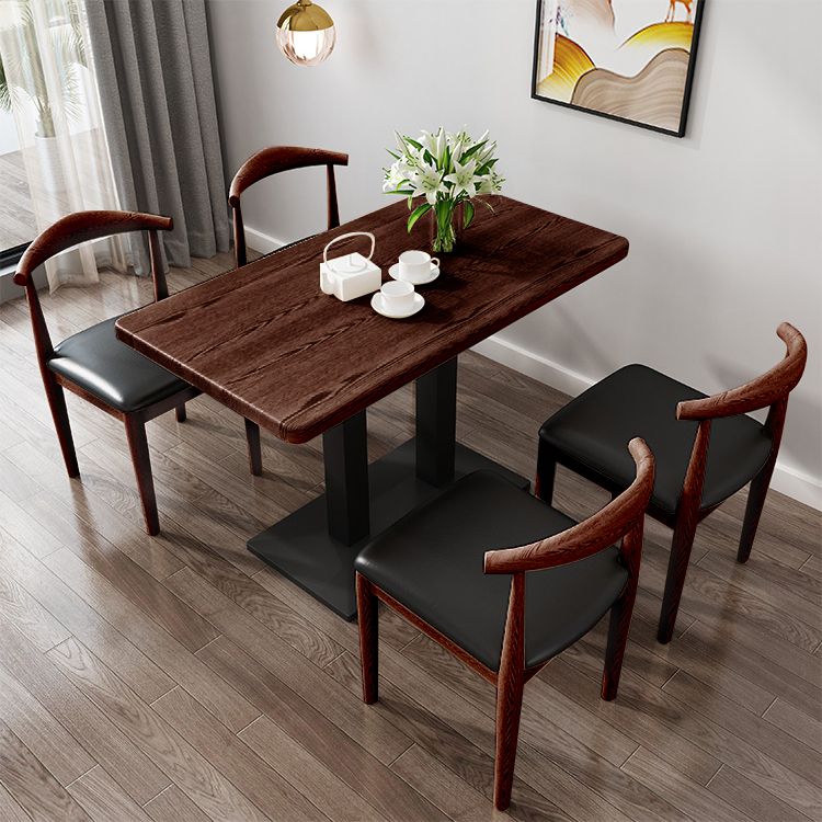 Modern 1/3/4/5 Pieces Dining Set Geometry Wood Dining Table Set for Dining Room