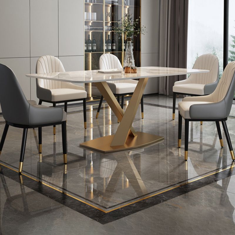 Minimalist 1/2/6/7 Pieces Furniture Stone Rectangle Dining Chairs Set for Home