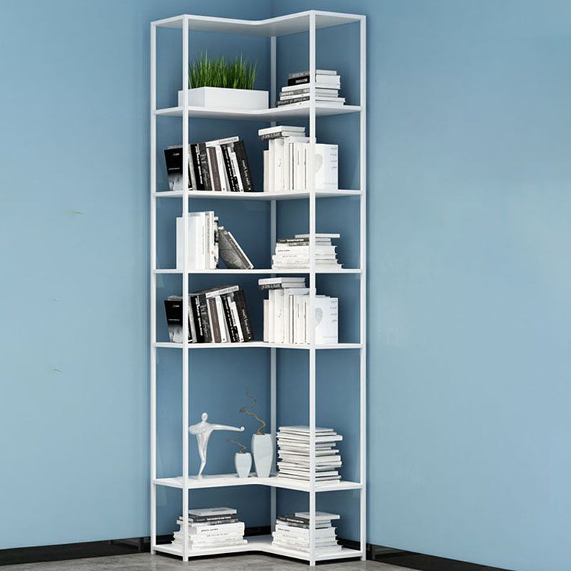Contemporary Open Back Standard Bookshelf Metal Bookcase for Study Room