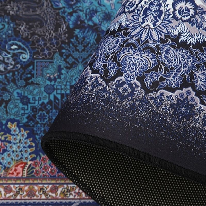 Traditioneller Medaillon -Druckteppich Polyester Innenblatt Teppichfleck -Widerstandsbereich Teppich für Wohnzimmer