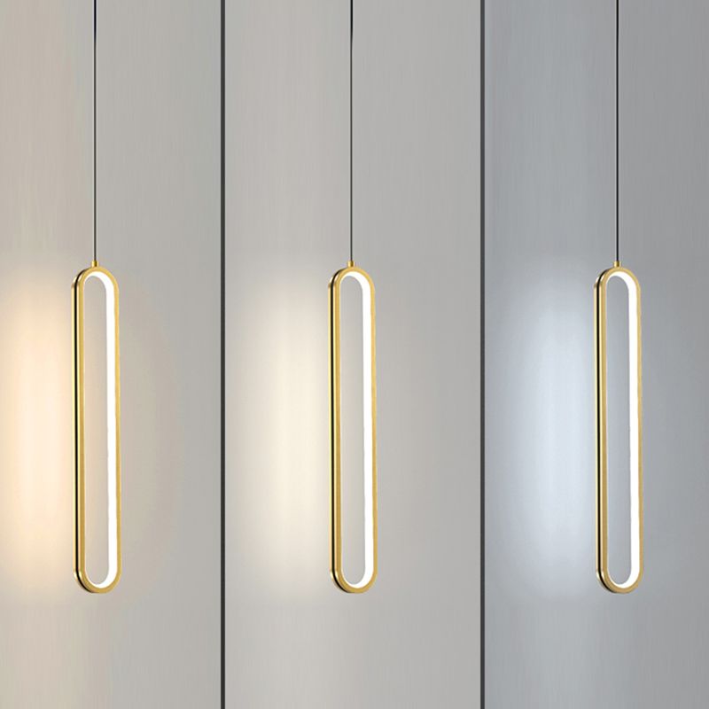 Eigentijdse stijl lineaire vorm hanglampen metaal 2 lichthangende lampen