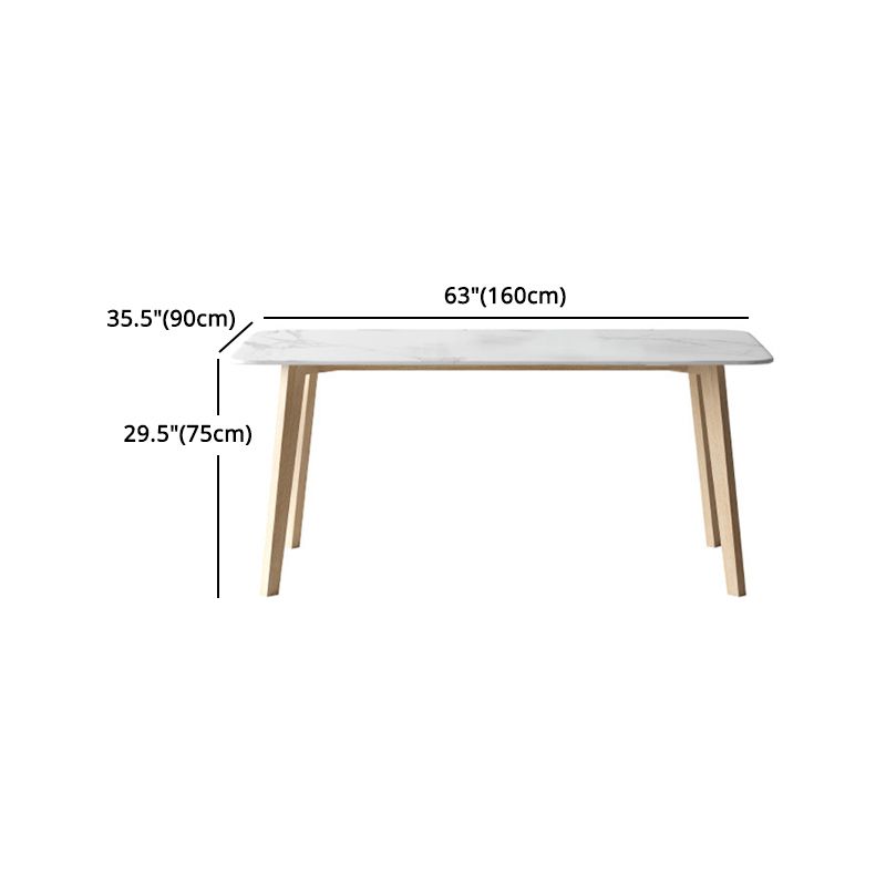 Modern Sintered Stone Top Dining Set Rectangle 1/2/5/6/7 Pieces Dining Table with Chairs