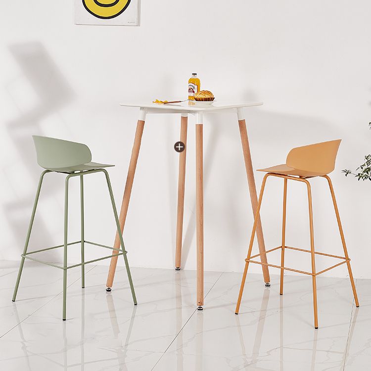 Nordic Style Metal Bar-stool Plastic Counter Bar Stool for Home