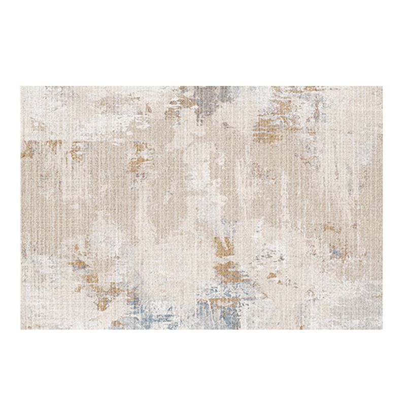 Grey Modern Rug Polyester Graphic Area Rug Washable Rug for Living Room