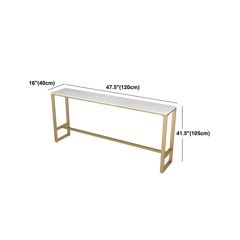 Metal Tall Rectangular Table, Modern Minimalist Commercial Bar Table