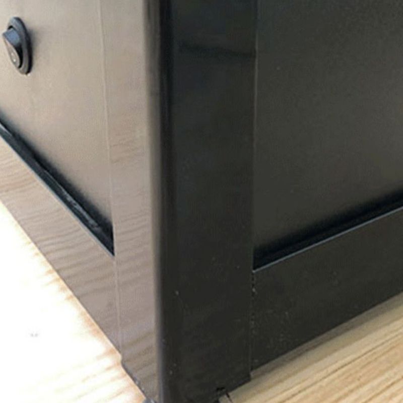 Modern Glass Curio Cabinets Black Display Stand with Adjustable Shelves