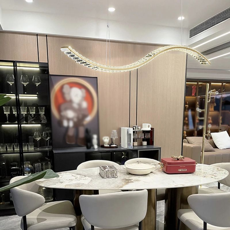 Modern Dining Chandelier Pendant Kitchen Dining Room Crystal Hanging Light Fixture
