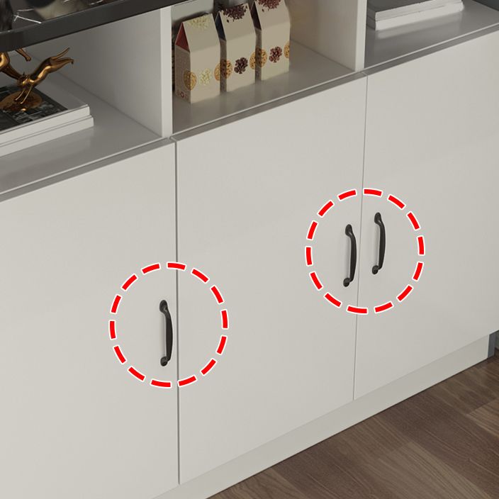 Modern Bistro Bar Table Rectangle Wooden Bar Table with Storage