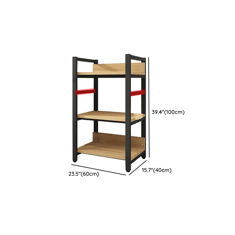 Scandinavian Open Back Bookcase with Shelves for Home Office