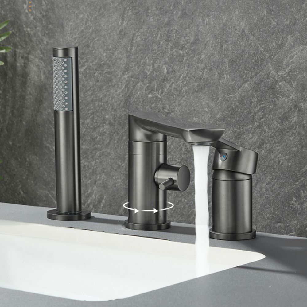 Modern Bathroom Faucet Two Handle Temperature Control Bathtub Faucet