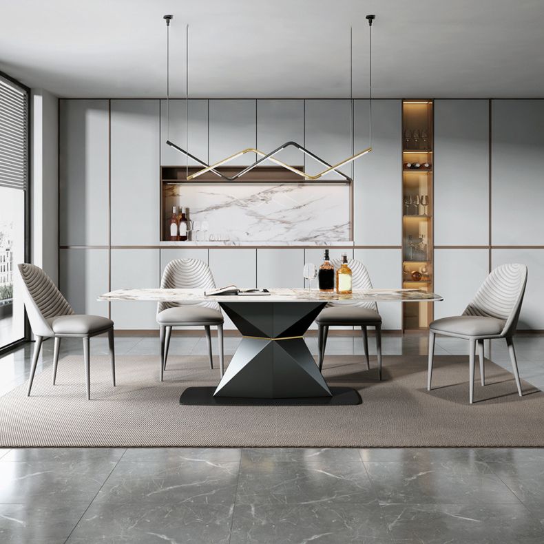 Designer Style 1/4/5/7 Pieces Rectangle Dining Set Sintered Stone Top Dinette Table Set