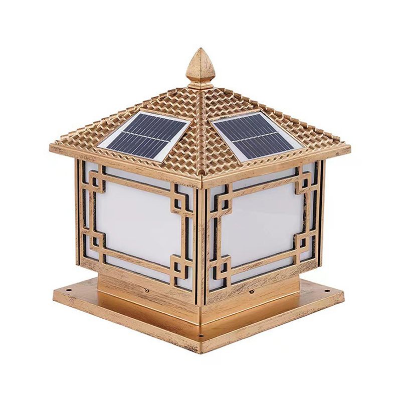Creative LED Pillar Light Modern Solar Lighting Fixture for Garden