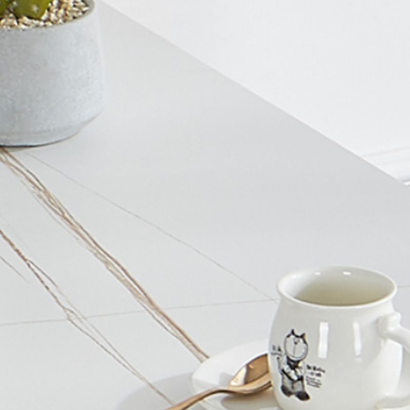 Modern 1/3 Pieces Bar Table Set Rectangle Stone Counter Table with Stools for Living Room