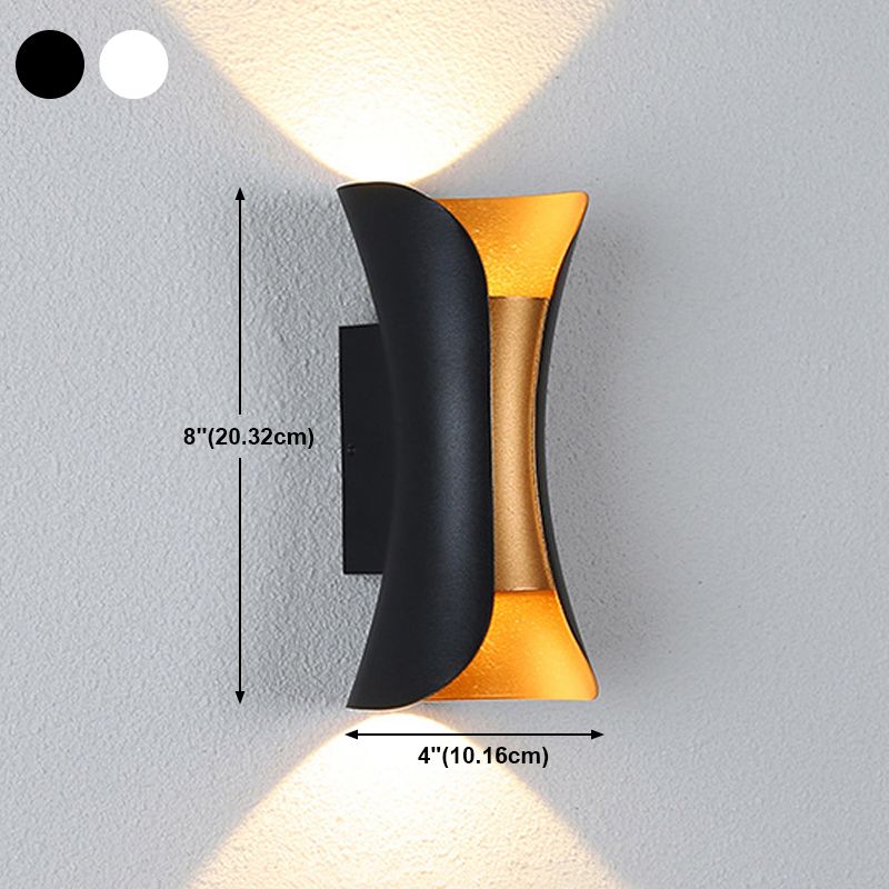 Contemporary Aluminum Wall Light Geometric Shape 2 Lights Wall Sconce for Bedroom