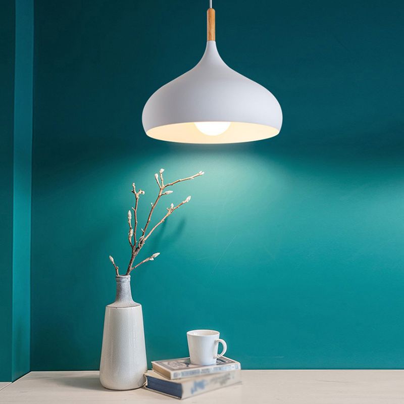 1 Light Metal Suspension Pendant Modern Wavy Dining Room Hanging Light Fixtures