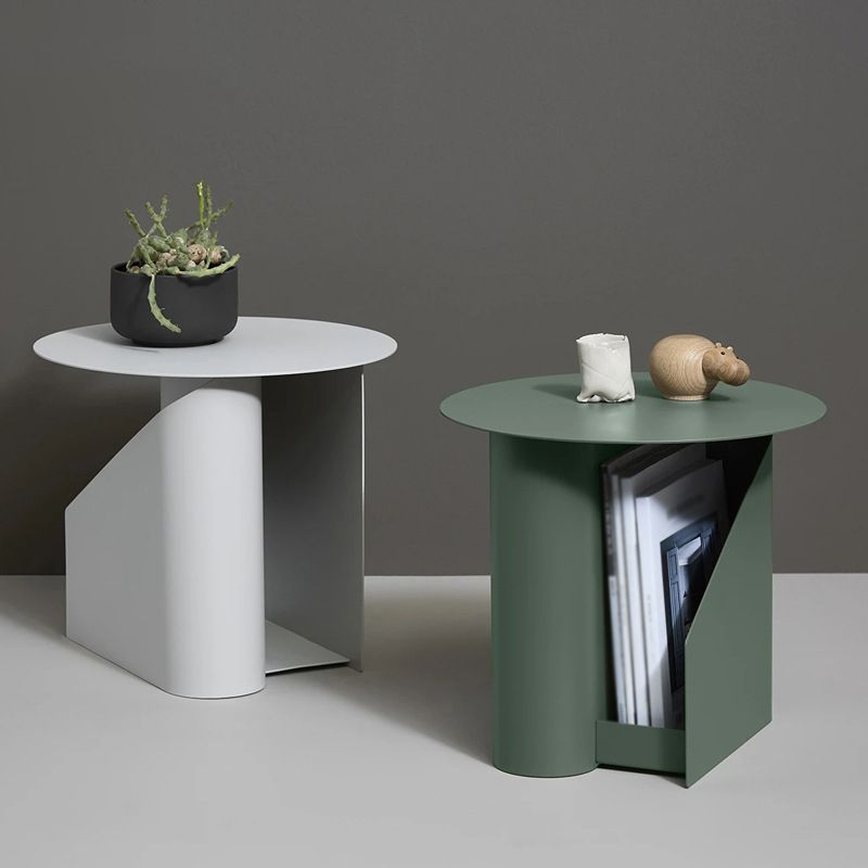 Abstract Base Design Cocktail Table Round Iron Art Coffee Table