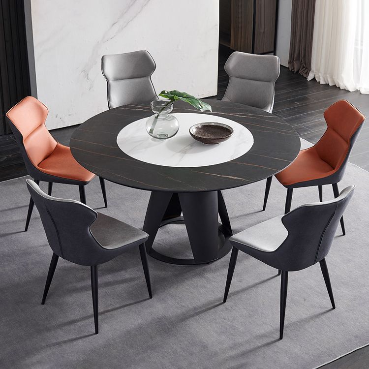 Modern Style Kitchen Dining Side Chair Polyurethane Dining Chair with Carbon Steel Legs