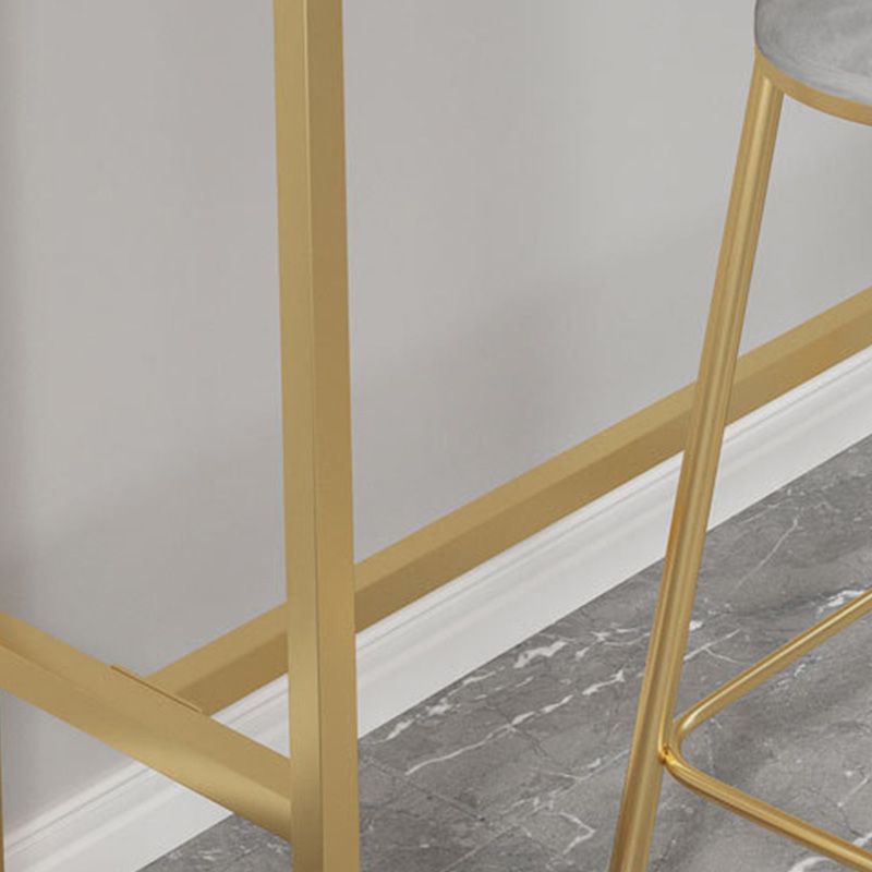 Glam Bar Height Table Solid Wood Top Bistro Pub Table for Patio Use