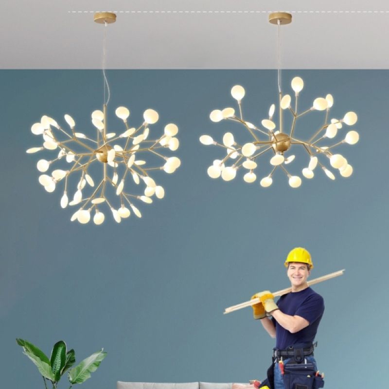Fireflies lampadario Apparecchiatura dell'illuminazione Minimalista Metal Gold Aiuging Apparecchiatura