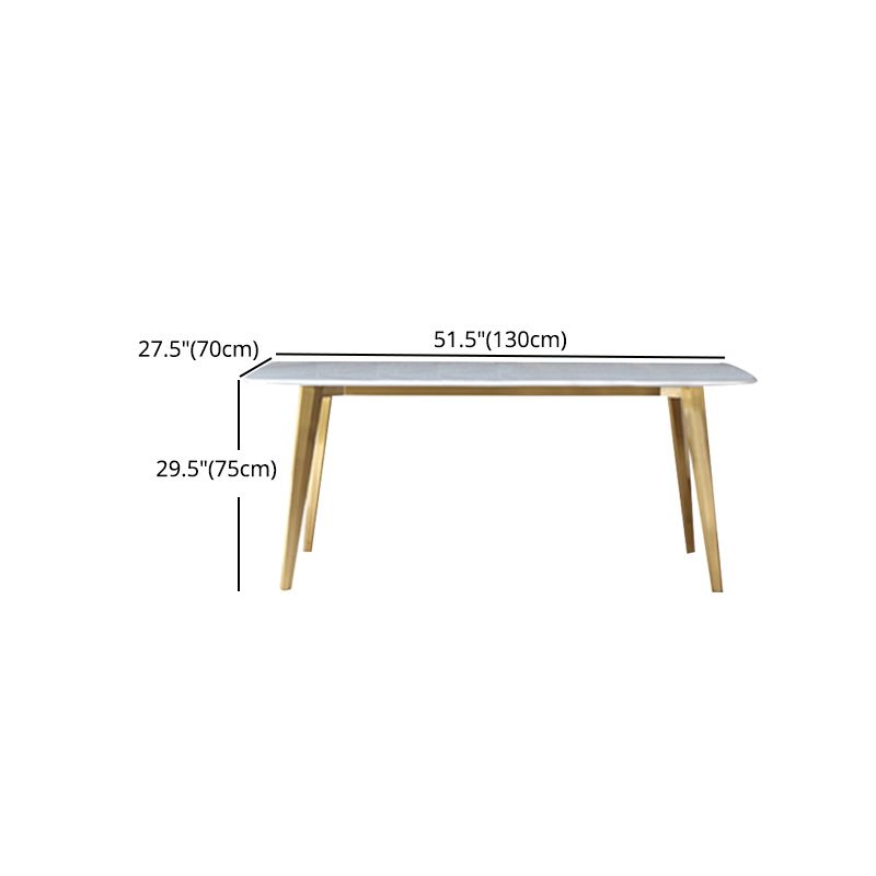 1/4/5/7 Pcs Metal Glam Dining Room Set with Rectangle Table Dining Set