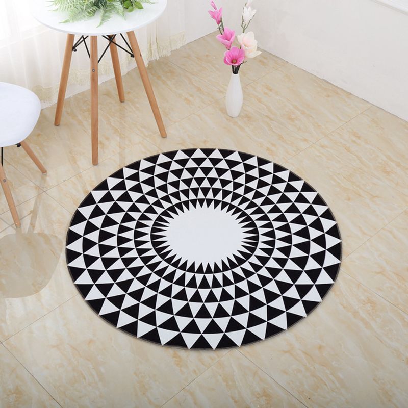 Yellow Modern Rug Polyester Sunflower Rug Washable Area Rug for Home Decor