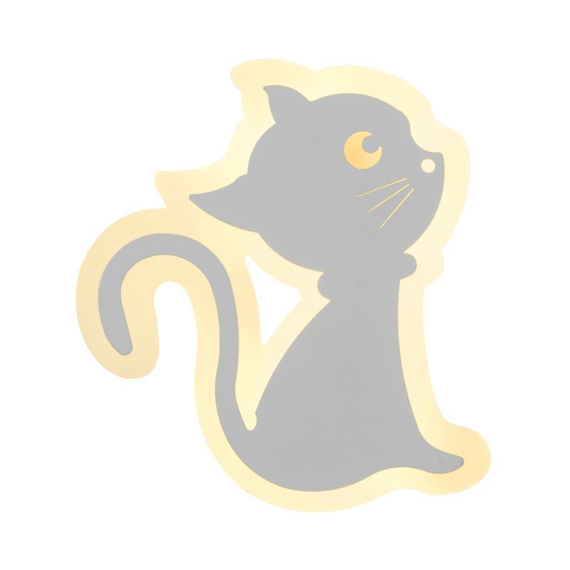 Mooie dieren slanke wandwandcrème Acryl Wit LED -wandlicht voor de kleuterschool van de verpleegkamer