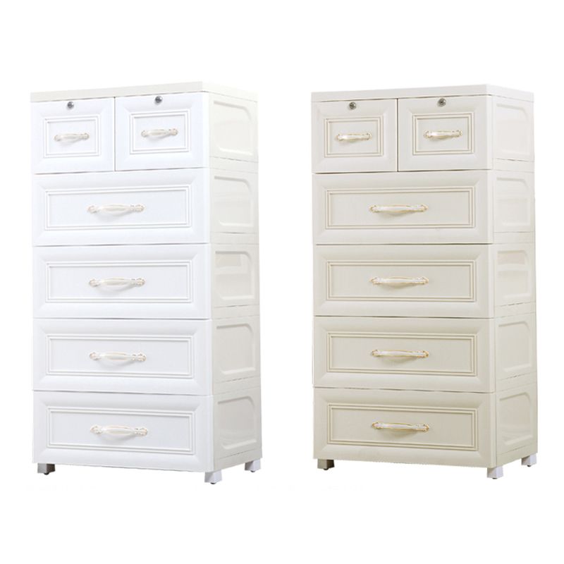 Plastic Youth Armoire with Drawer Contemporary Kid's Wardrobe