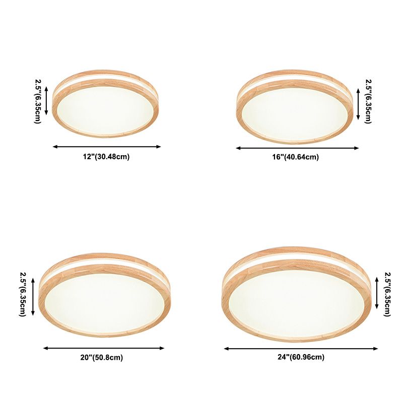 Plafonnier encastré en bois massif, lampe moderne pour bureau et salon