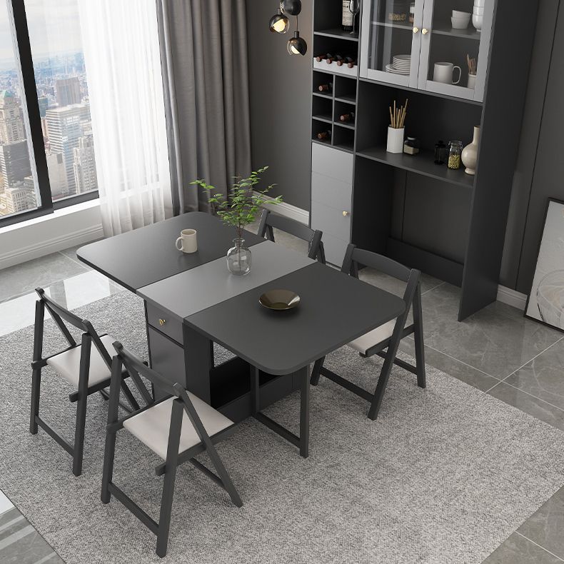 Tavolo da pranzo moderno del rettangolo moderno di metà secolo con base in legno massiccio, 59 "l x 29.1" h