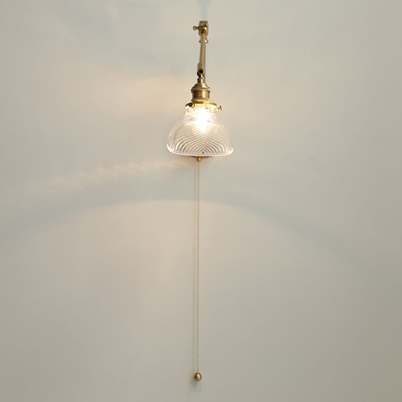 Geometric Metal Wall Light Modern Style 1 Light Wall Mount Light Fixture in Brass